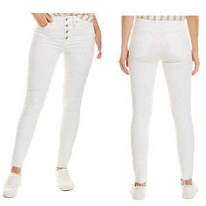 NWT Madewell White 9" Mid Rise Skinny Button Fly Jeans